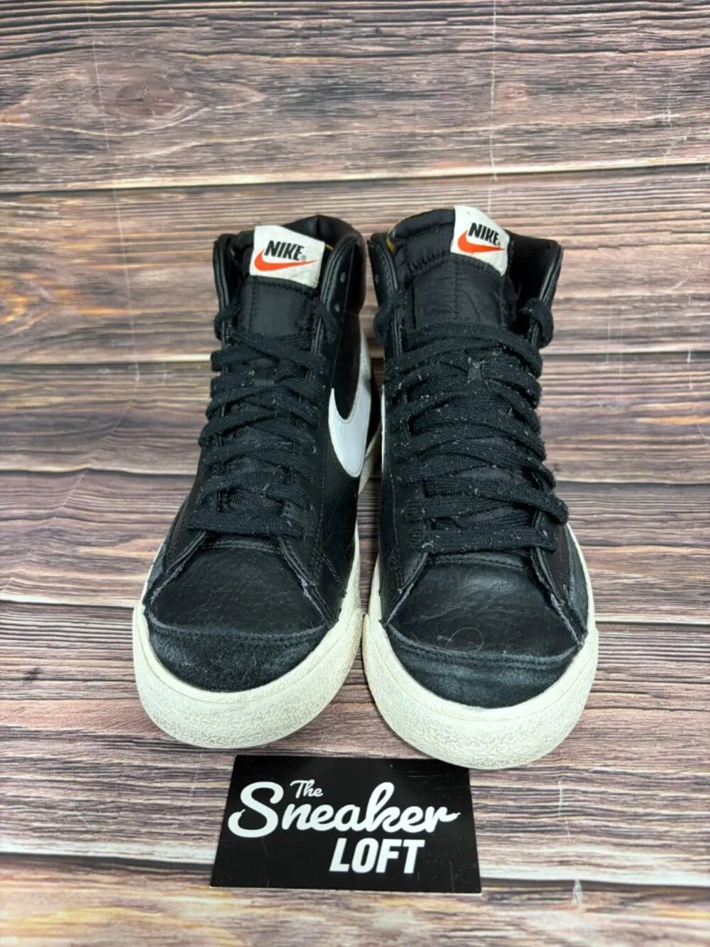 Nike Blazer Mid '77 Men's Black Lace Up Sneakers Size‎ 9